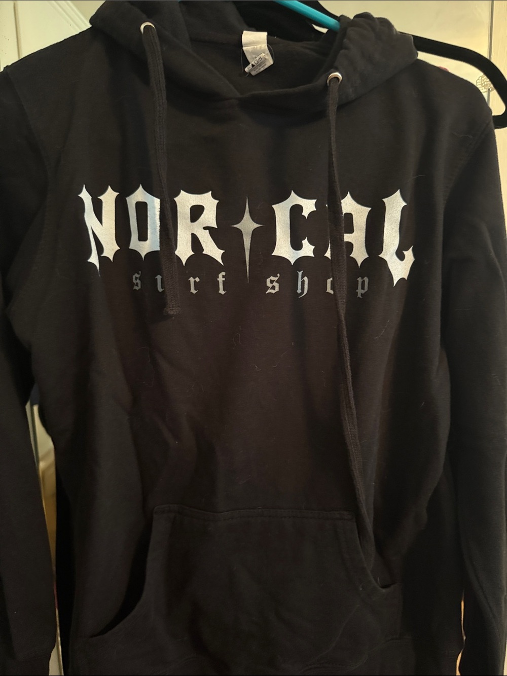 NOR CAL Surf Shop Black Men's Hoodie with Front Pocket